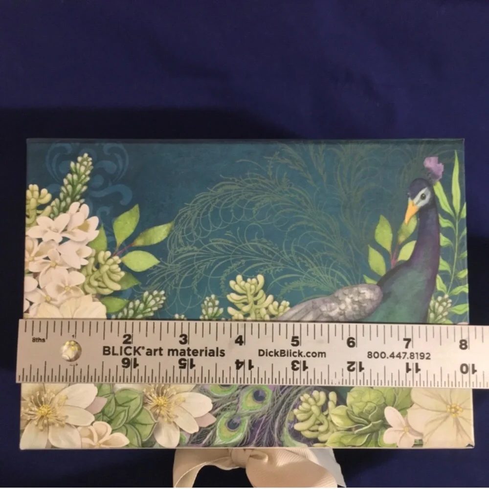 Peacock Keepsake Box / Peacock Trinket Box